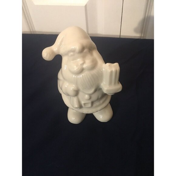 Santa Clause Present Holding Present Ceramic Figurine Made In‎ Brazil 5in - Picture 1 of 6